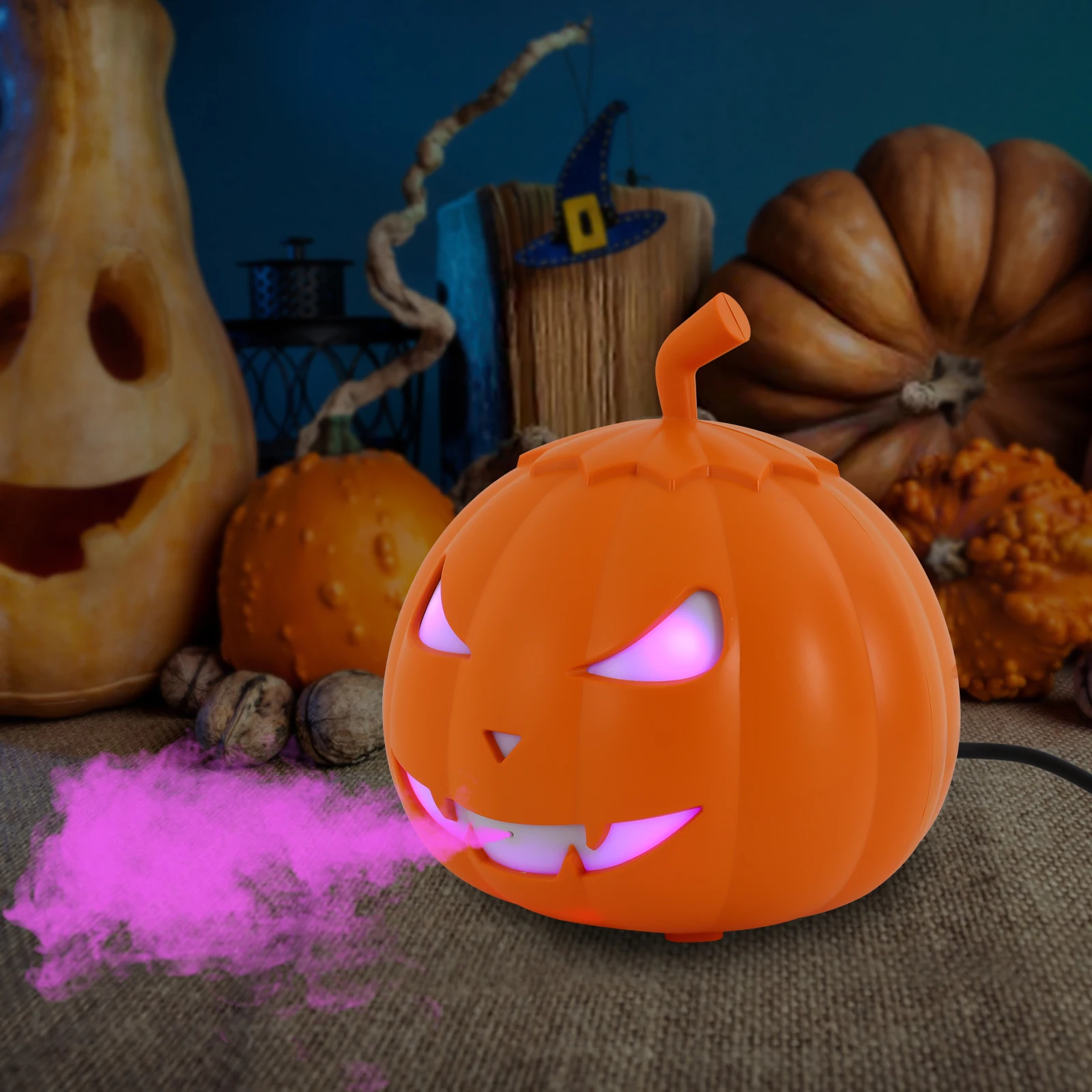 

Светодиодный светильник-тыква 800 Вт, генератор тумана для вечеринок, с дистанционным управлением, сценический декор для Хэллоуина, свадеб