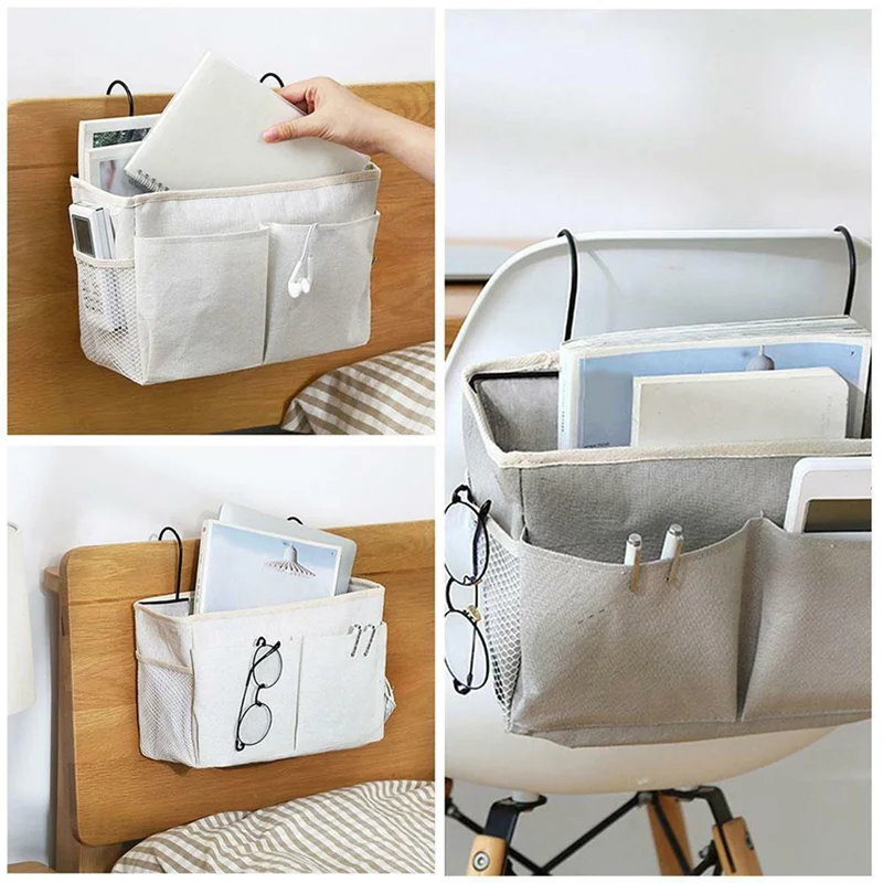 ABWR-Bedside Hanging Bag Storage Bag Bedroom Magazine Storage Bag Toy Rack Baby Tissue Box Home Storage Bag
