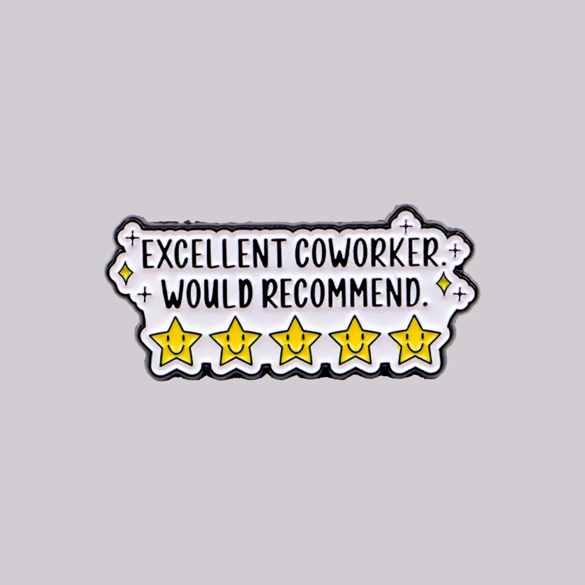 EXCELLENT COWORKER. WOULD RECOMMEND. Enamel Pin Star Brooch Lapel Pins Badge on Backpack Fashion Jewelry Friends Gifts