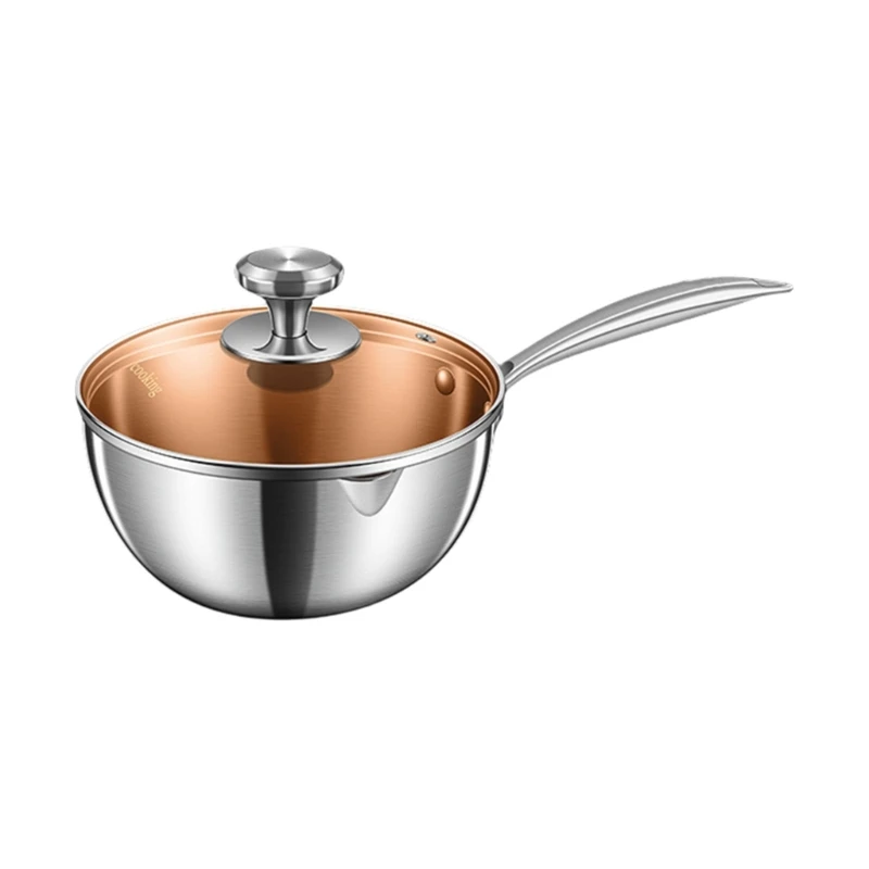 

304Stainless Steel Small Pots Multipurpose Cooking Pots Saucepan Small Soup Pots Suitable for Cooking Soup Making