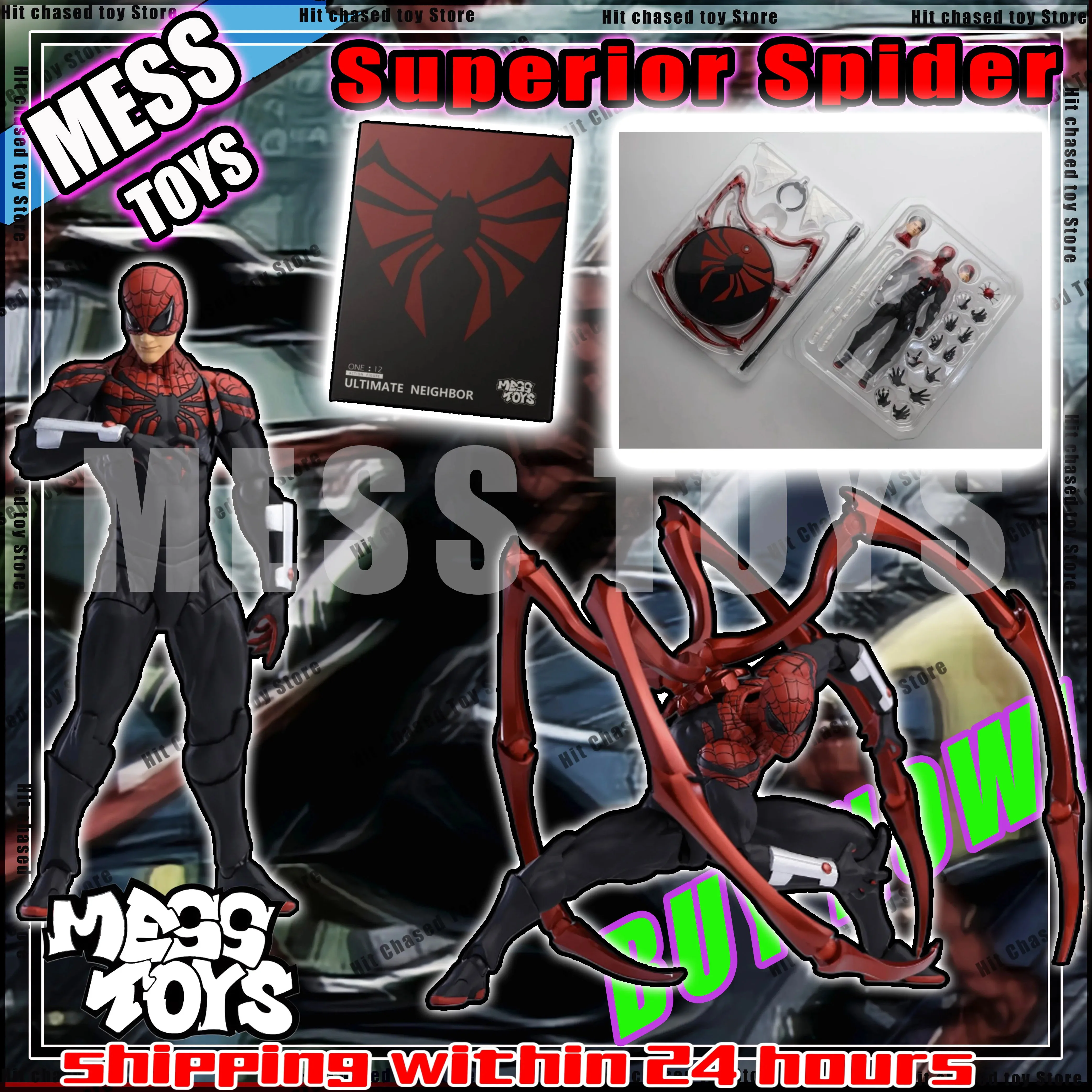 

New Mess Toys Superior Spider Man Doctor Octopus Peter Parker Messtoys Spiderman Neighbor Anime Action Figure Gifts Toys