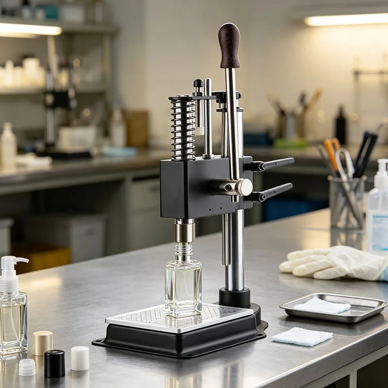 Manual Perfume Bottle Crimping Machine Tabletop Perfume Bottle Capping Machine Glass Bottle Sealing Machine