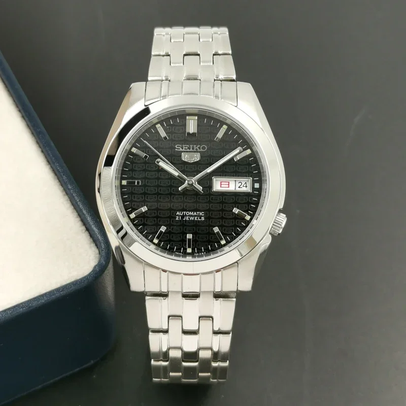 ساعة سيكو الأوتوماتيكية ذات الحركة الميكانيكية ذات الإصدار المحدود بحزام من الفولاذ المقاوم للصدأ كاجوال عصرية للرجال بتقويم متعدد الوظائف