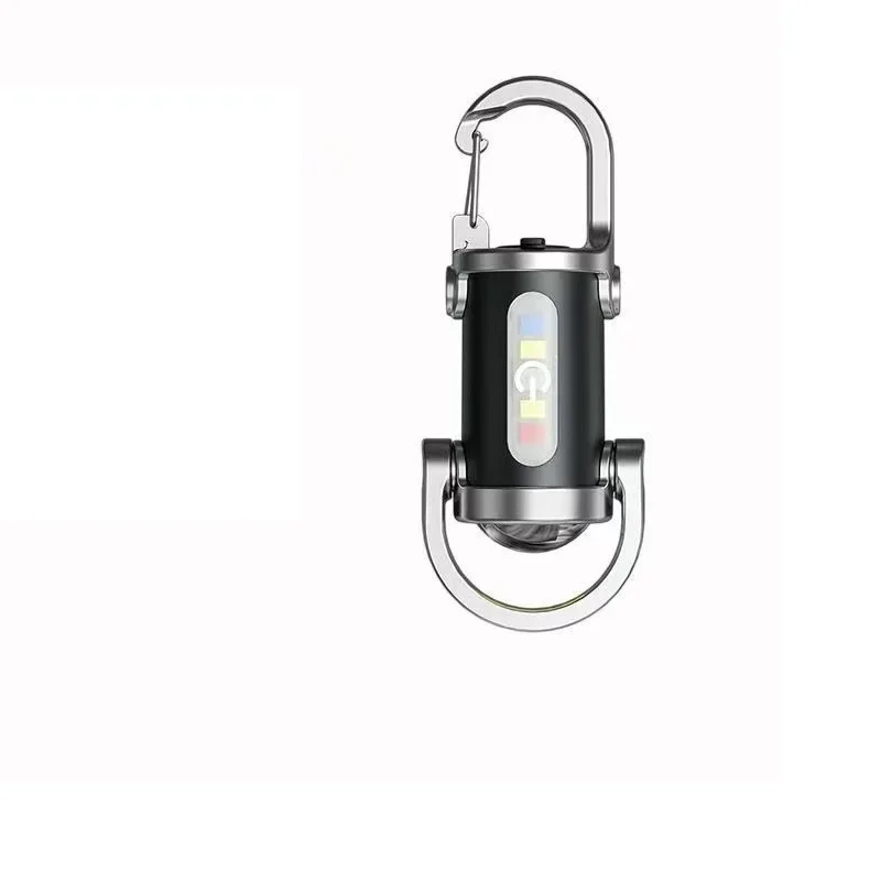 

Pocket Flashlight Multifunctional Portable Keychain Torch USB Rechargeable Ultralight Camping Flashlight for Camping Hiking