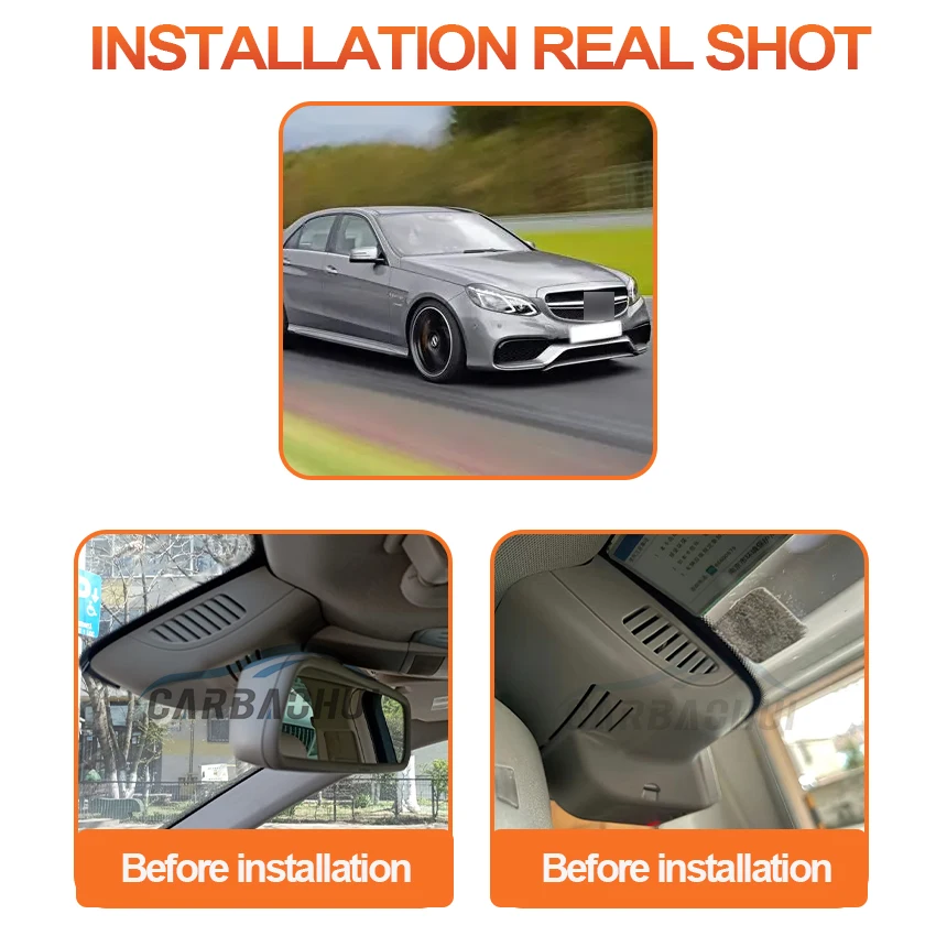 For Mercedes Benz E Class w213 C Class w205 s205 AMG GT 50 53 63 ,4K 2160P Plug And Play Wifi Car Dvr Dash Cam Driving Recorder
