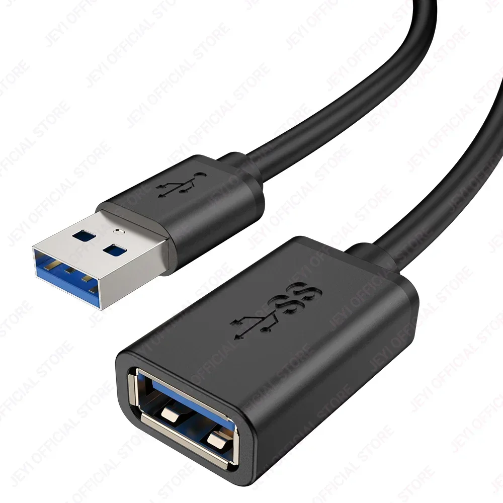 JEYI USB-verlengkabel, USB 3.0 GEN1 5G verleng mannelijk naar vrouwelijk snoer, snelle gegevensoverdracht compatibel toetsenbord, muis, flashdrive