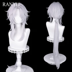 Yanyu Honkai Star Rail YingXing peluca sintética larga recta gris blanca Anime Game Cosplay Hair resistente al calor para fiesta