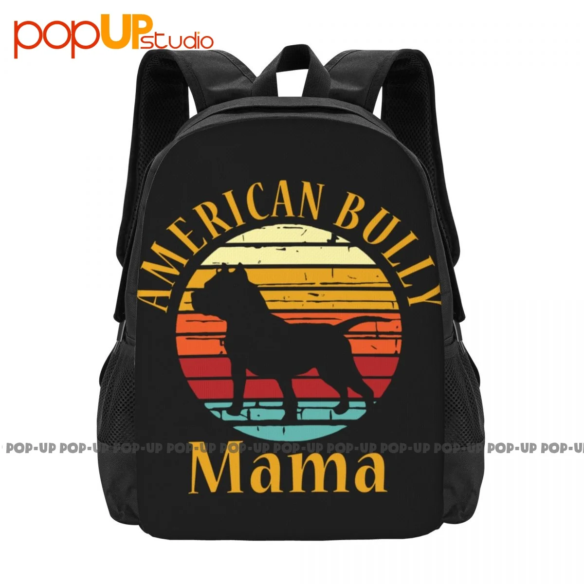 Bully American Mama Bulldog Mom Bull Dog Owner Backpack Large Capacity Newest Foldable 3d Printing Riding Backpack