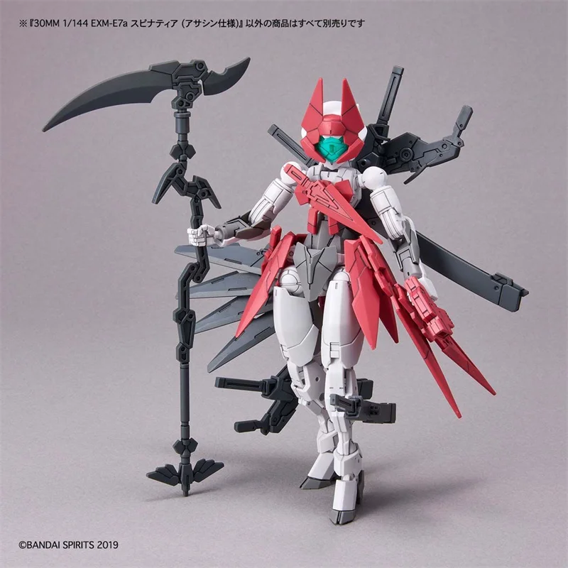 Bandai Original 30MM EXM-E7f SPINATIA (Assasin Type) Assembly Model Toys Collectible Model Ornaments Gifts For Children view 2