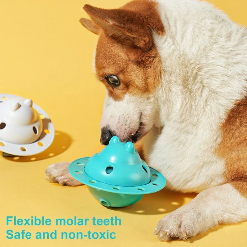 Jouet à mâcher pour chien, distributeur friandises colorées, jouet à mâcher doux résistant à mastication, encourage