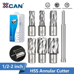 XCAN Drill Bit HSS taglierina anulare per trapano magnetico 3/4 pollici Weldon Shank sega a tazza cava per foratura per la lavorazione dei metalli