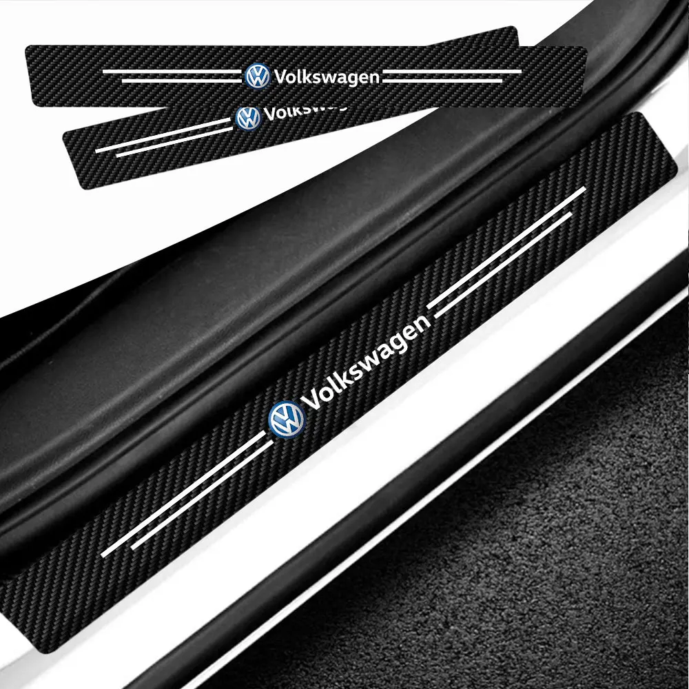 Car Door Sill Threshold Anti Scratch Protective Stickers Decals For Volkswagen Golf MK4 MK5 MK6 MK7 MK8 Tuning Car Accessories