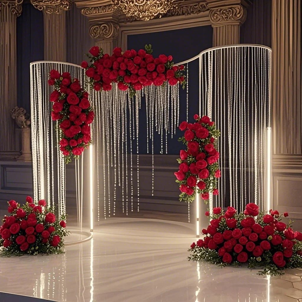no light no flowers )f30 Wedding props, ironwork, flower road guide, floral-piece set, scene decor, and display items on site