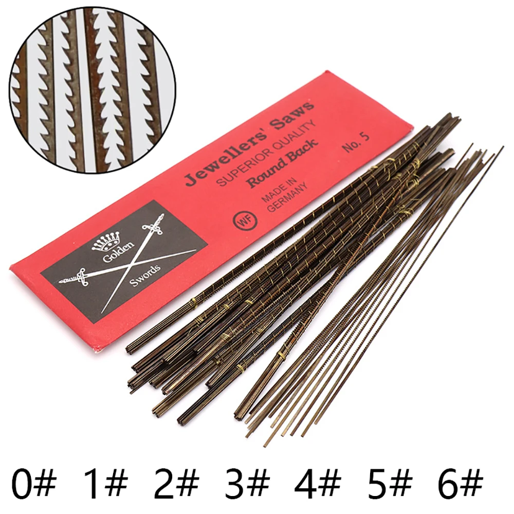 

12Pcs 0#-4# Scroll Saw Blade 130mm Toughness Fine Cut Craft Strong Hardness Fretsaw Blade With Pin for Woodworking DIY Metal