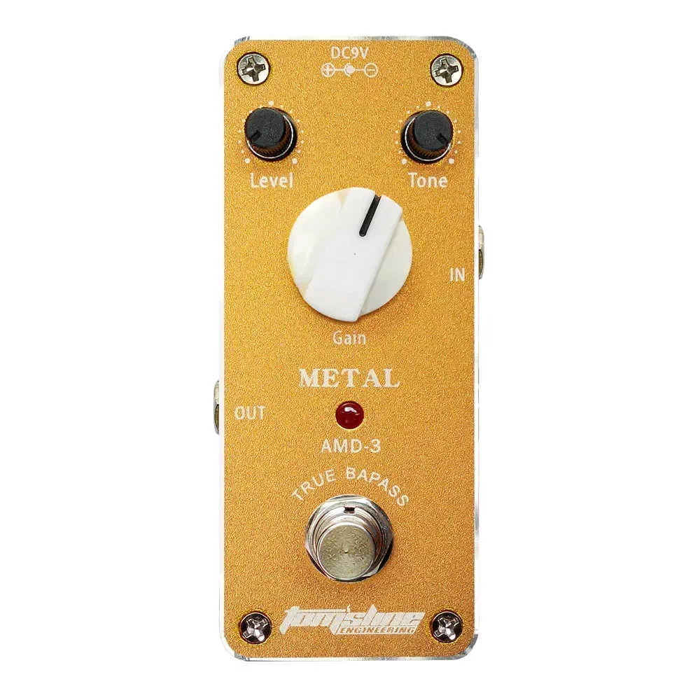 

AROMA Metal Electric Guitar Effects Pedal Metal Distortion Effector True Bypass Pedal AMD-3 Electric Guitar Accessories Parts