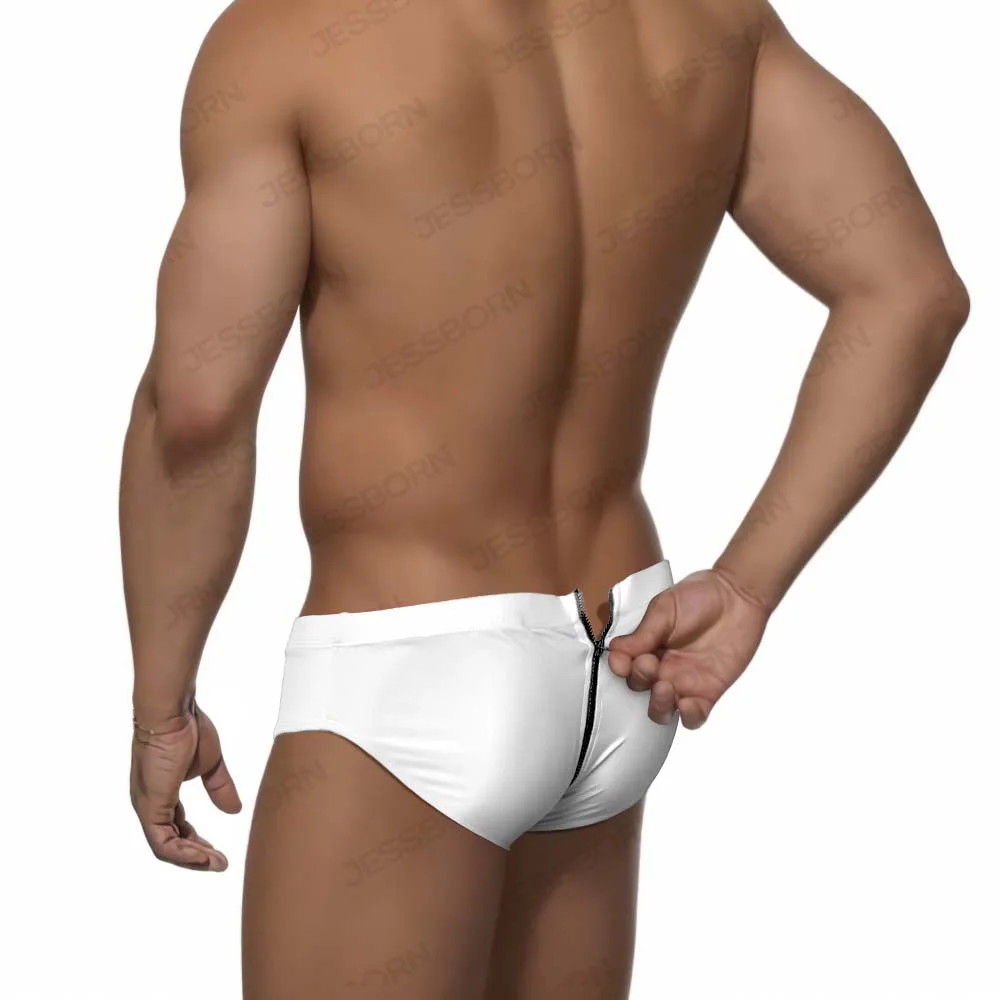 Maiô triangular com zíper traseiro, sexy, cor sólida, primavera quente, moda, cintura baixa, abertura de bunda
