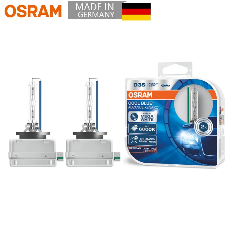 OSRAM HID D3S 6000K 12V 35W 66340CBA Ксеноновые супер белые автомобильные фары дальнего/ближнего света Оригинальный PK32d-5 Cool Blue Advance (1 пара)