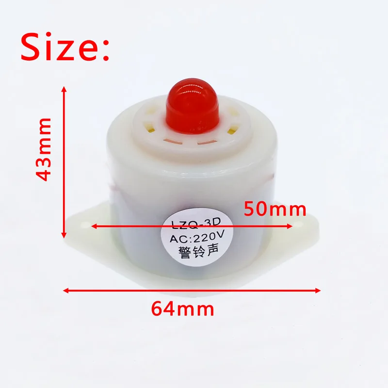 Electronic Buzzer Beep Alarm High-decibel 12V 24V 110V 220V Acoustic-optic alarm Indicator flashing light LZQ-3D