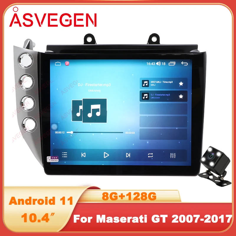 

10.4" Android 11 Car Multimedia Auto Radio For Maserati GT GranTurismo 2007-2017 Audio Stereo Video GPS Navigation Player Screen