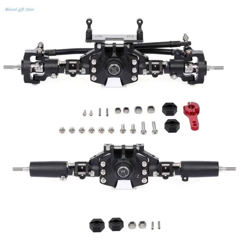 

Shaft Front Rear Axles Set 1:10 Scale Axles Assembly for Remote Control Crawlers Toy 4WD SCX10 90046 Vehicle Part
