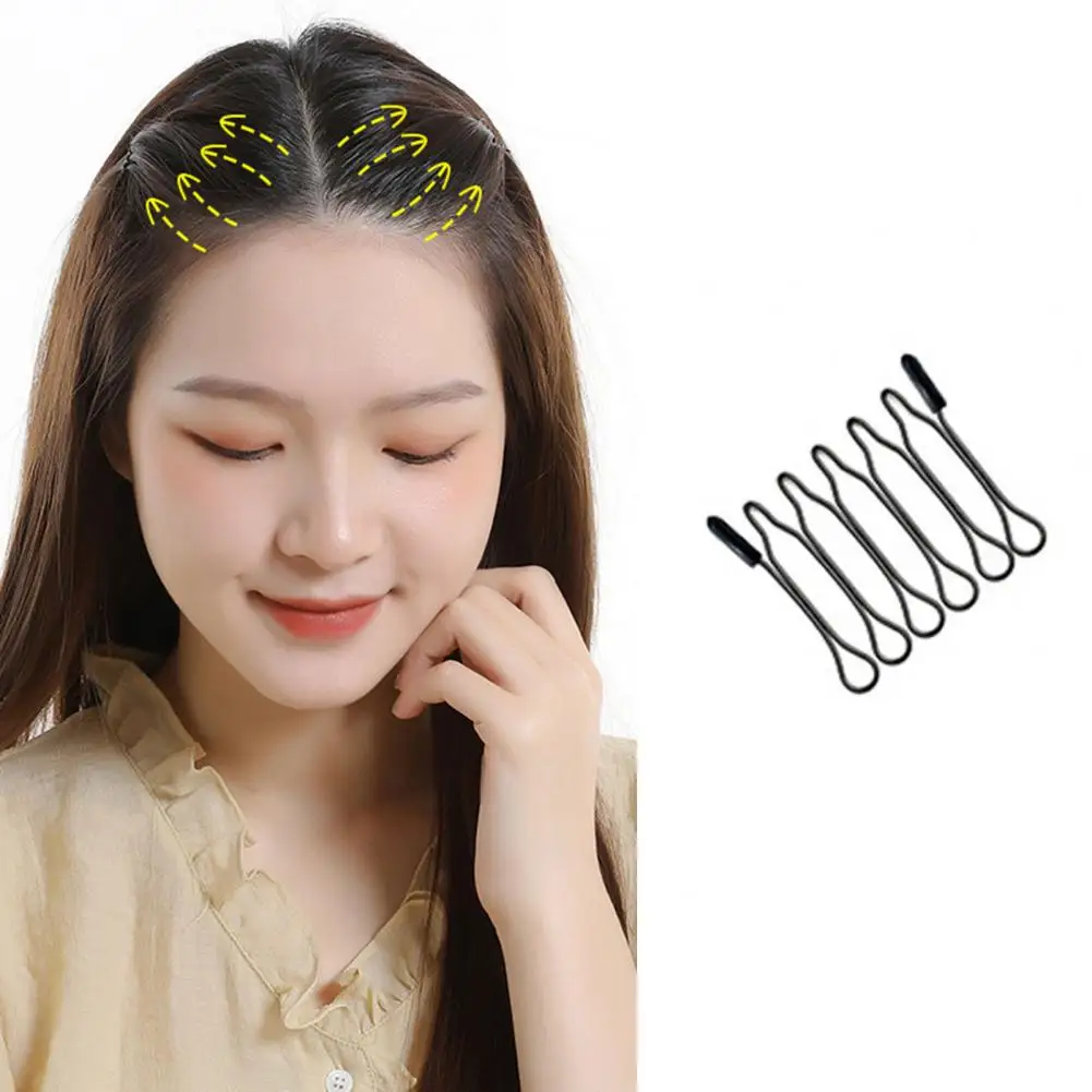 Invisible Broken Hair Hairpin Women Tiara Style Tools Roll Curve Needle Bangs Fixed Insert Comb Professional Styling Accessories