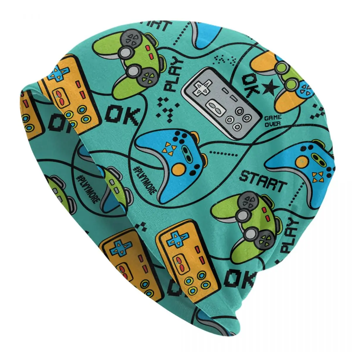 Custom Game Controller Skullies Beanies Caps Hip Hop Winter Warm Men Women Knit Hats Adult Unisex Gamer Gift Bonnet Hats