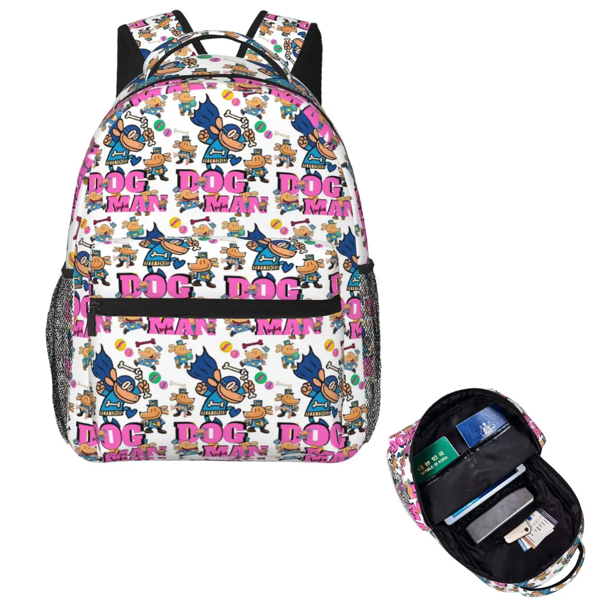 

Dogman Student Backpack School Bag Hiking Travel Daypack for Boys Girls Fashion Bookbag Shoulder Bags