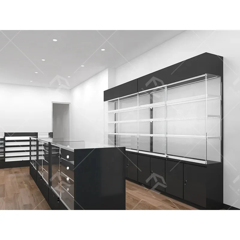 custom.Comercial Display Showcase Smoke Shop Display Table Luxury Shop Decor Display Cabinet Sale