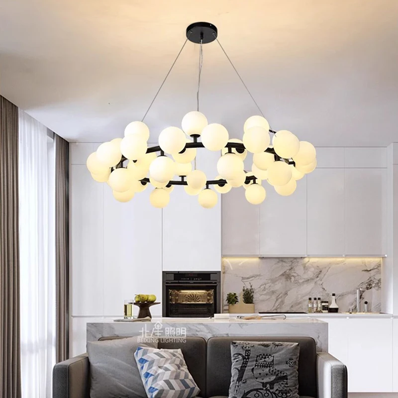 Modern LED Chandeliers for Home Decor, Luzes penduradas, Sala de estar, Sala de jantar, Iluminação interior