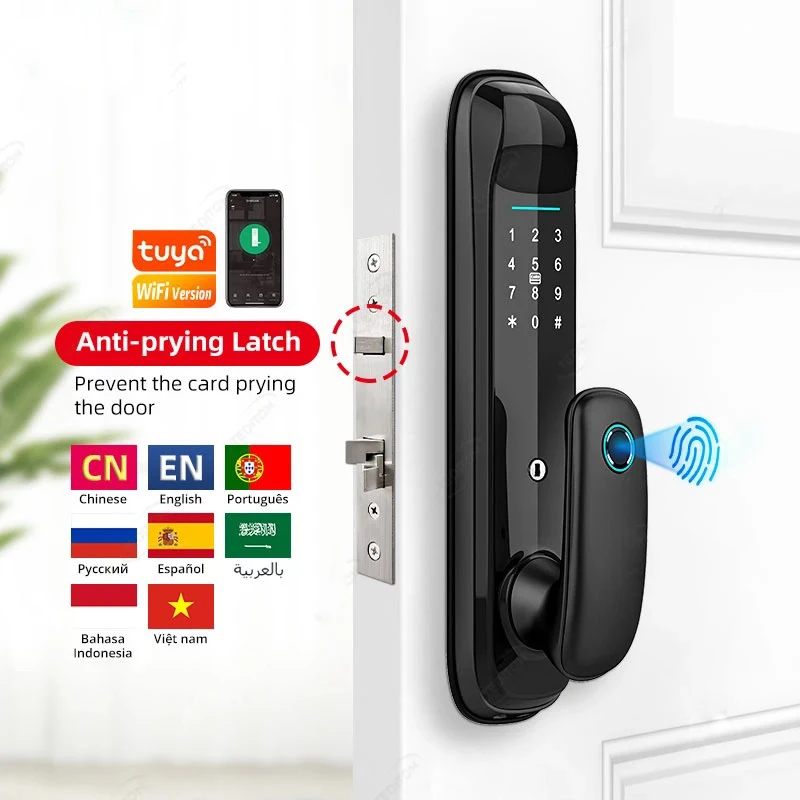 Home Security Cerraduras Inteligentes Digital Lock Tuya Ttlock Smart Fingerprint Lock WIFI Keyless Door Lock