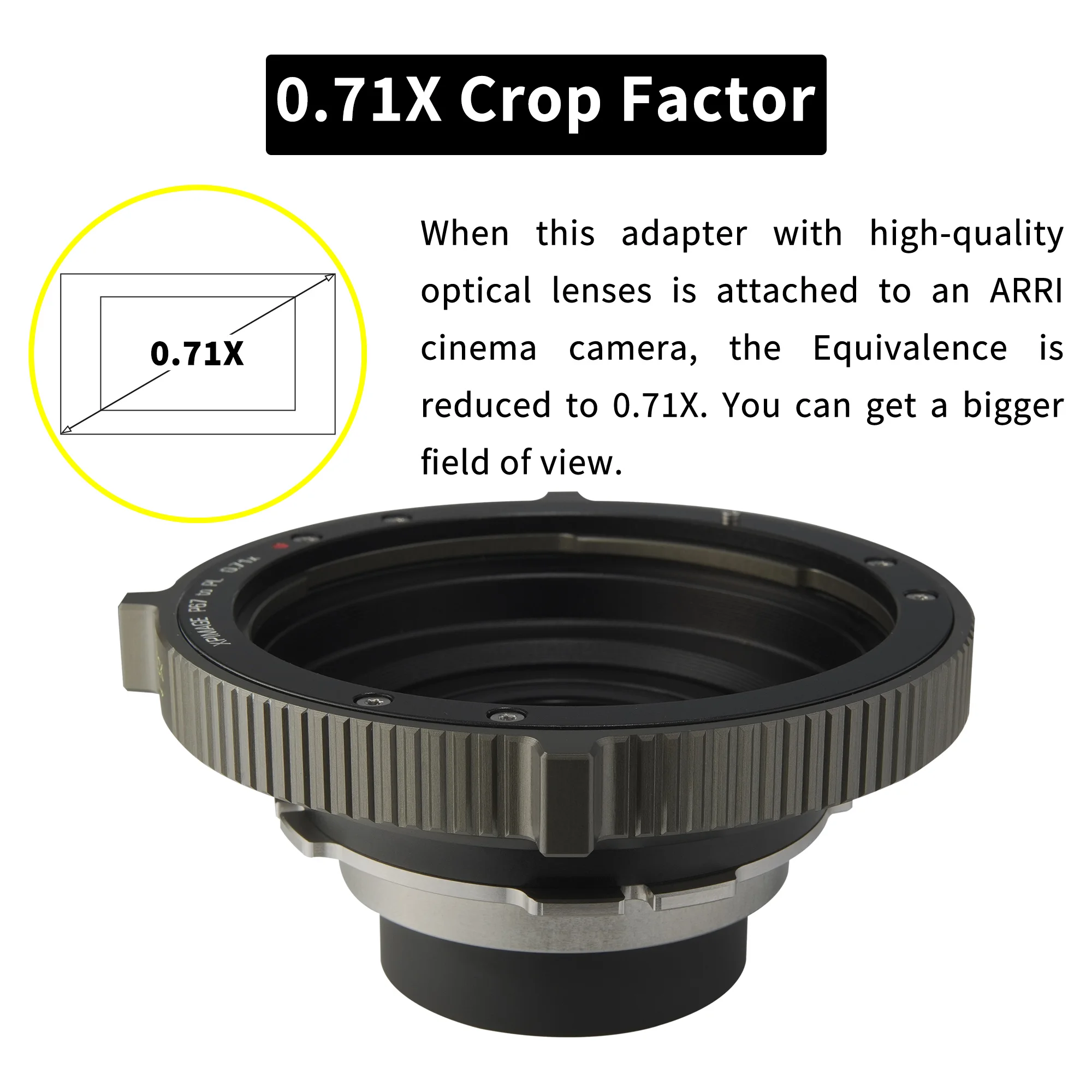 XPIMAGE Speed Booster 0.71 Optical Focal Reducer Lens Mount Adapter Compatible with Pentax 67 Lens for ARRI PL Camcorder Camera