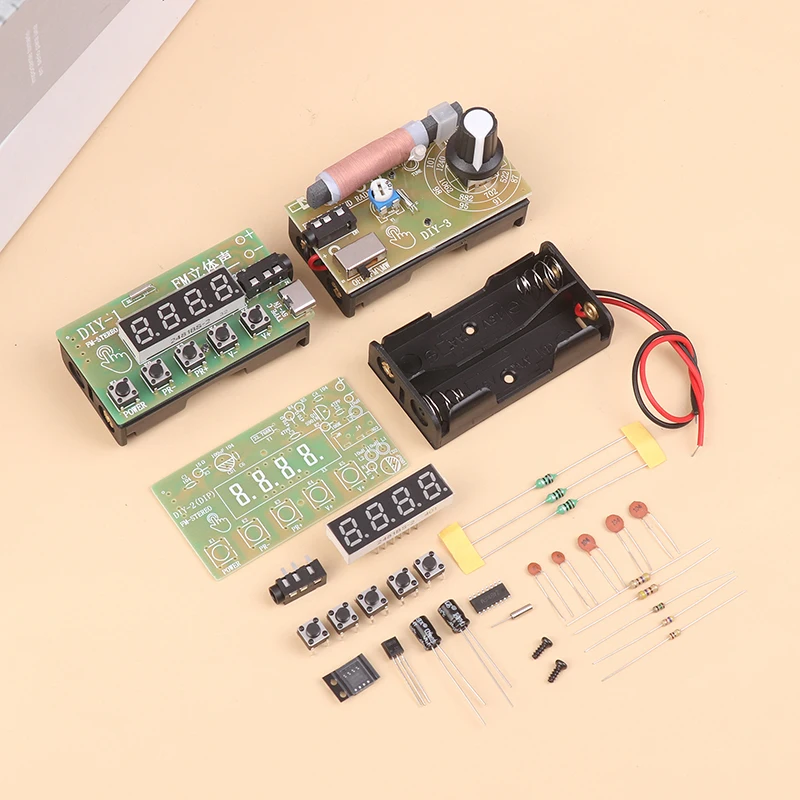 87-108MHz AM/FM Medium Wave FM Two Band Stereo Digital Tuner Headset Radio Module Kit Diy Making Teaching Products