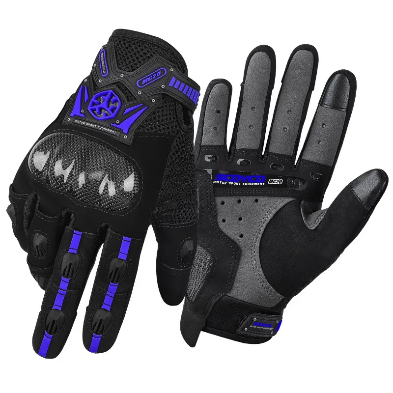 

Motorbike racing gloves men's four-season rider equipment motorbike riding touch screen carbon fibre anti-drop gloves