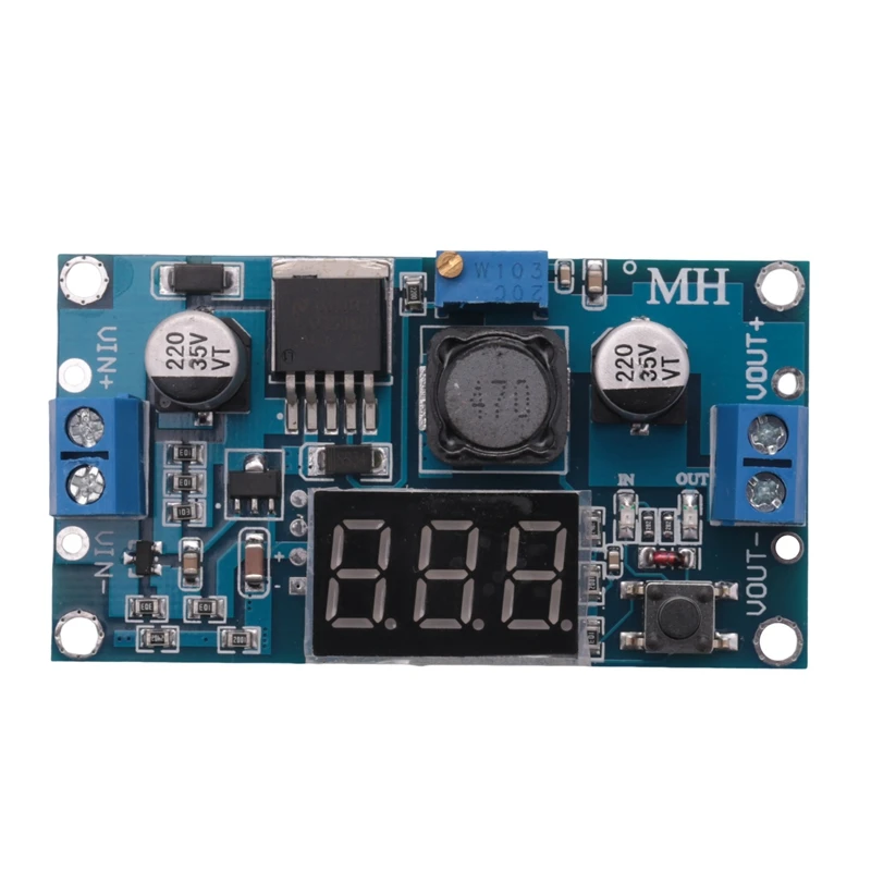 6 Pack Adjustable LM2596S DC-DC Buck Converter Reduced Voltage Regulator Power Module With Digital Voltmeter Display