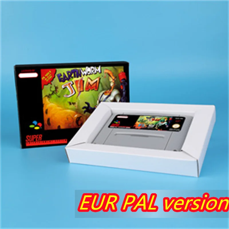 for Earthworm Jim 16bit game card for EUR PAL version SNES video game console