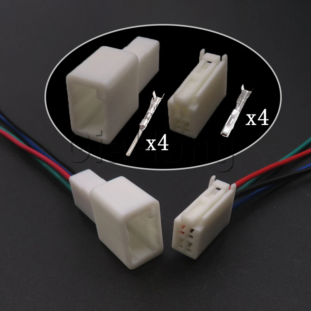 1 Set 4 Ways 90980-12212 AC Assembly Accessories 90980-12211 Plastic Housing Electrical Connector Auto Wire Cable Unsealed Plug
