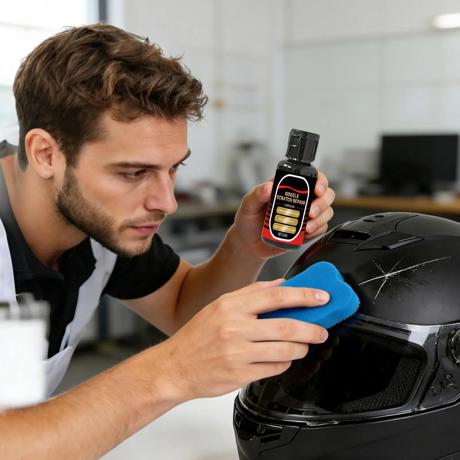 Multi-Purpose Scratch Repair Kit Restores Motorcycle Goggles Helmet Glasses Bodywork Fixes Various Scratches With Easy Applicate