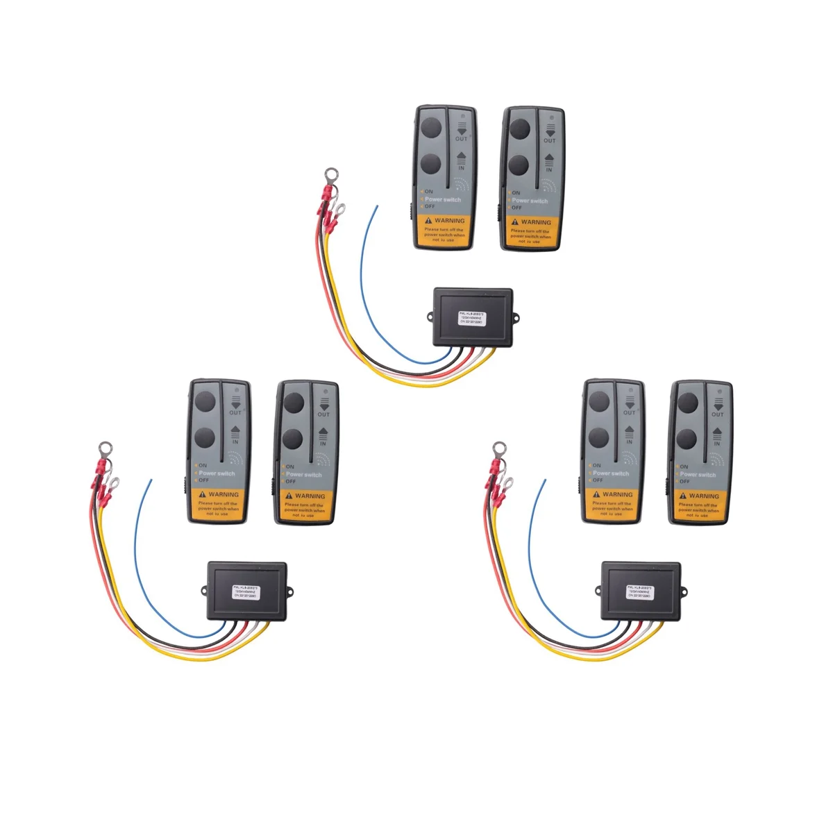 

9Set 12V 24V 2.4G 50M Universal Car Wireless Winch Crane Remote Control Controller With Twin Handset Remote Range-A74Z