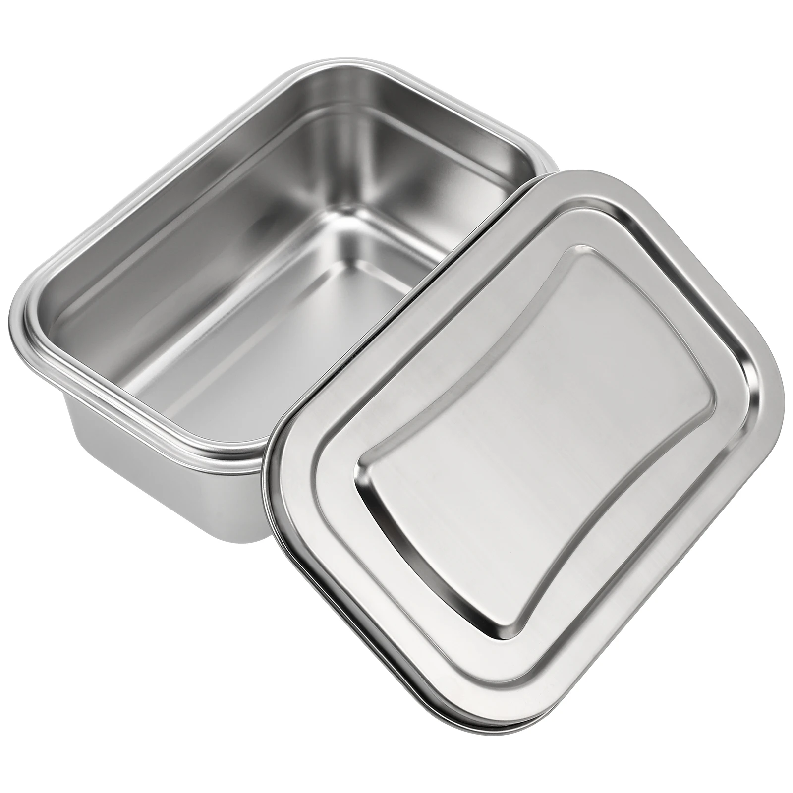 

Ice Cream Box Stainless Steel Containers Freezer 7 Box Lid Sealed Storage Refrigerator Kitchen Multi Function Food Preservation