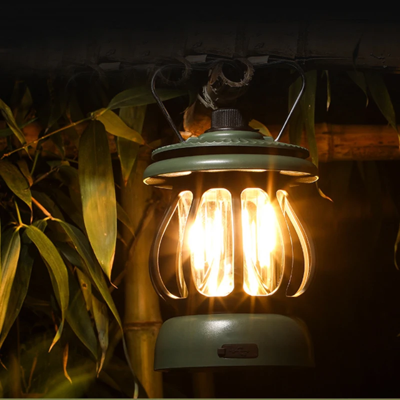 Lampa kempingowa LED z możliwością ładowania, Outdoor Camping Fishing Retro Atmosphere Handheld Portable Horse Light, Akcesoria do namiotów, L219