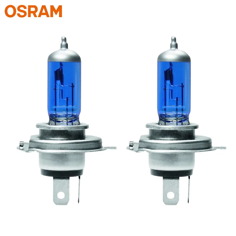 OSRAM H4 9003 HB2 Halogen Headlight Car Light 5300K Original Genuine 12V 62193CBH Cool Blue Hyper White 55/60W (Pair)