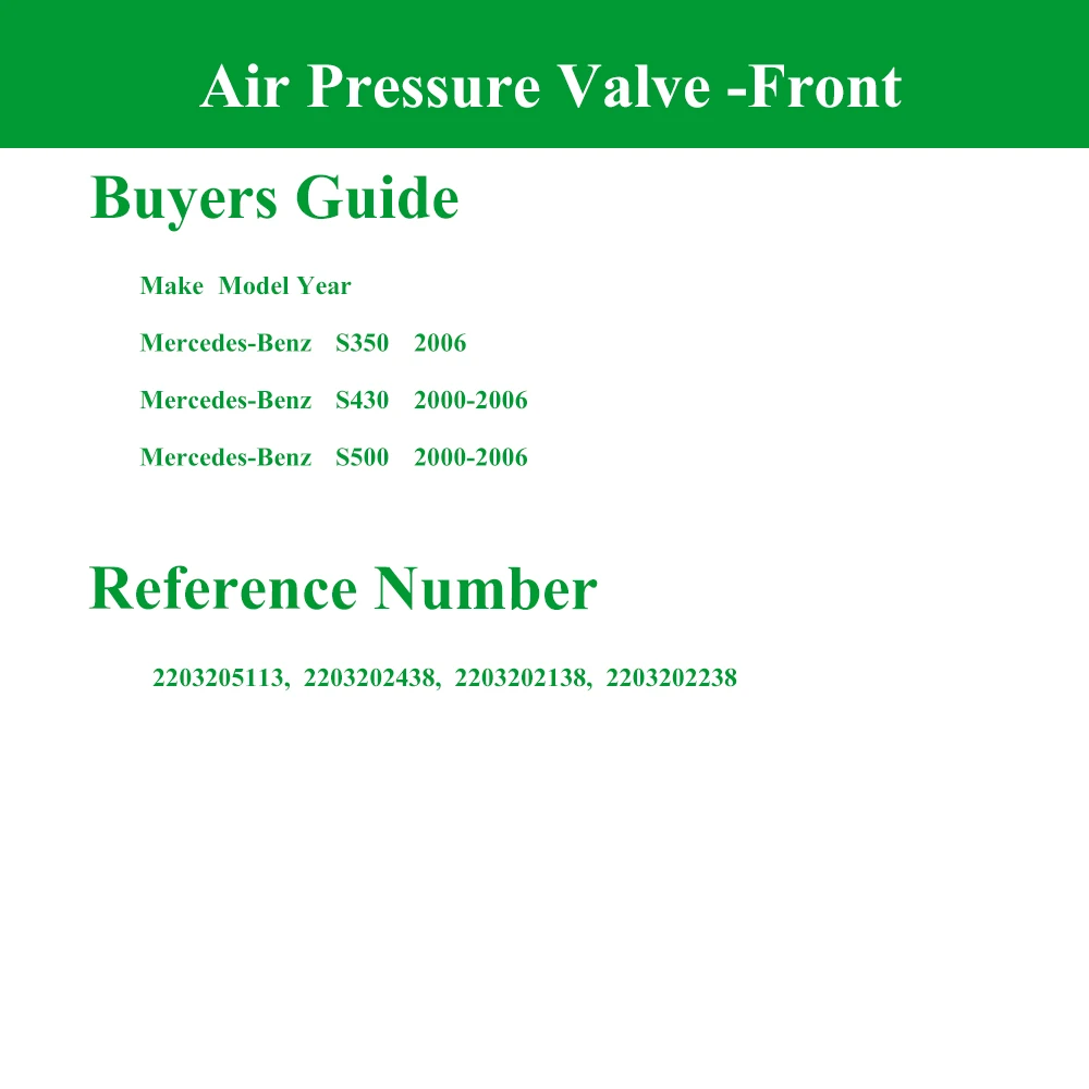 Zawór ciśnieniowy resztkowe powietrza dla 2000-2006 Mercedes Benz W220 S350 S430 S500 rozpórka pneumatyczna w/AIRMATIC i reklamy, w & w/o 4matic