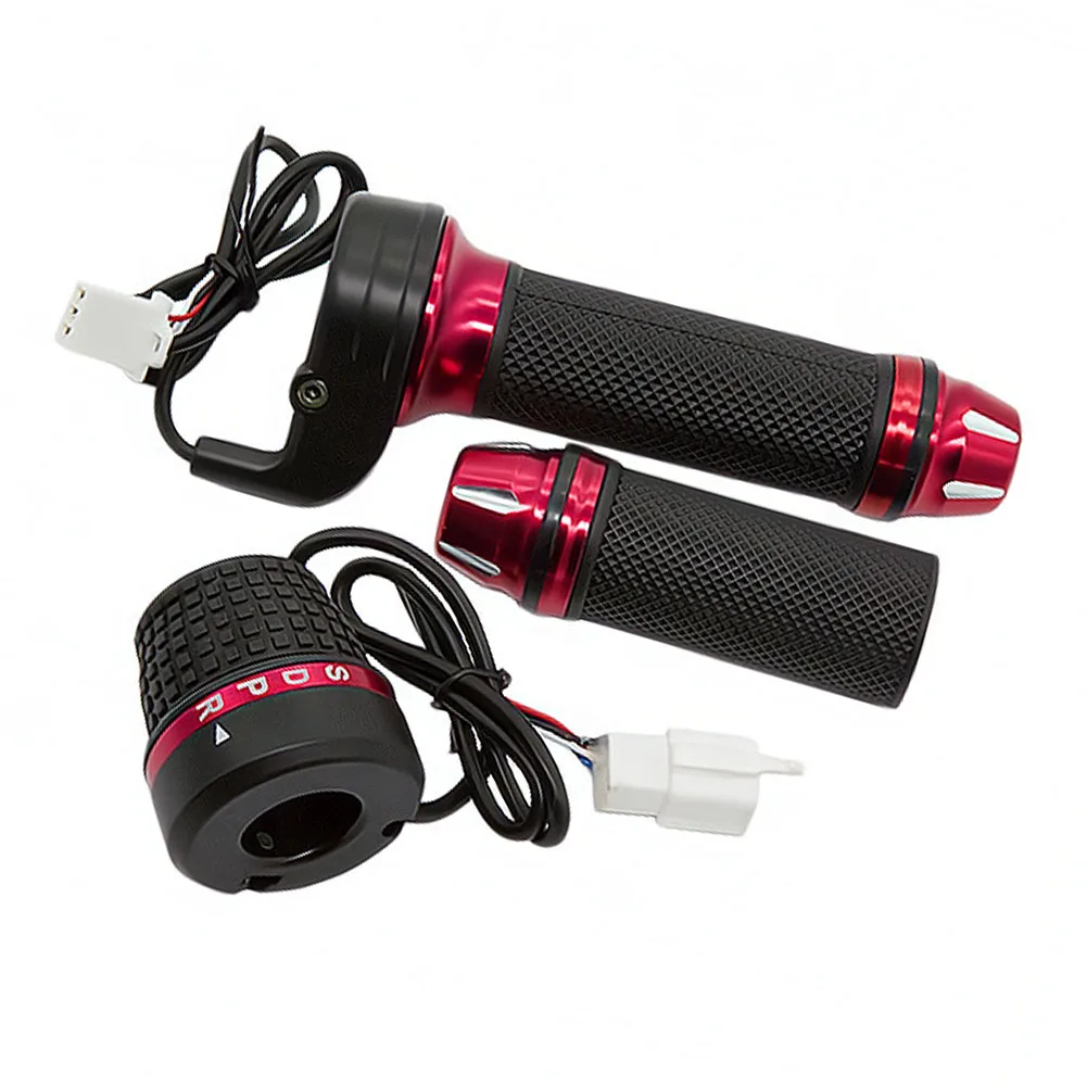 

Throttle Grip for Electric Bicycle 4 Gear Compatibility Supports 48V 60V 72V 120CM Cable Length ABS and Rubber Material
