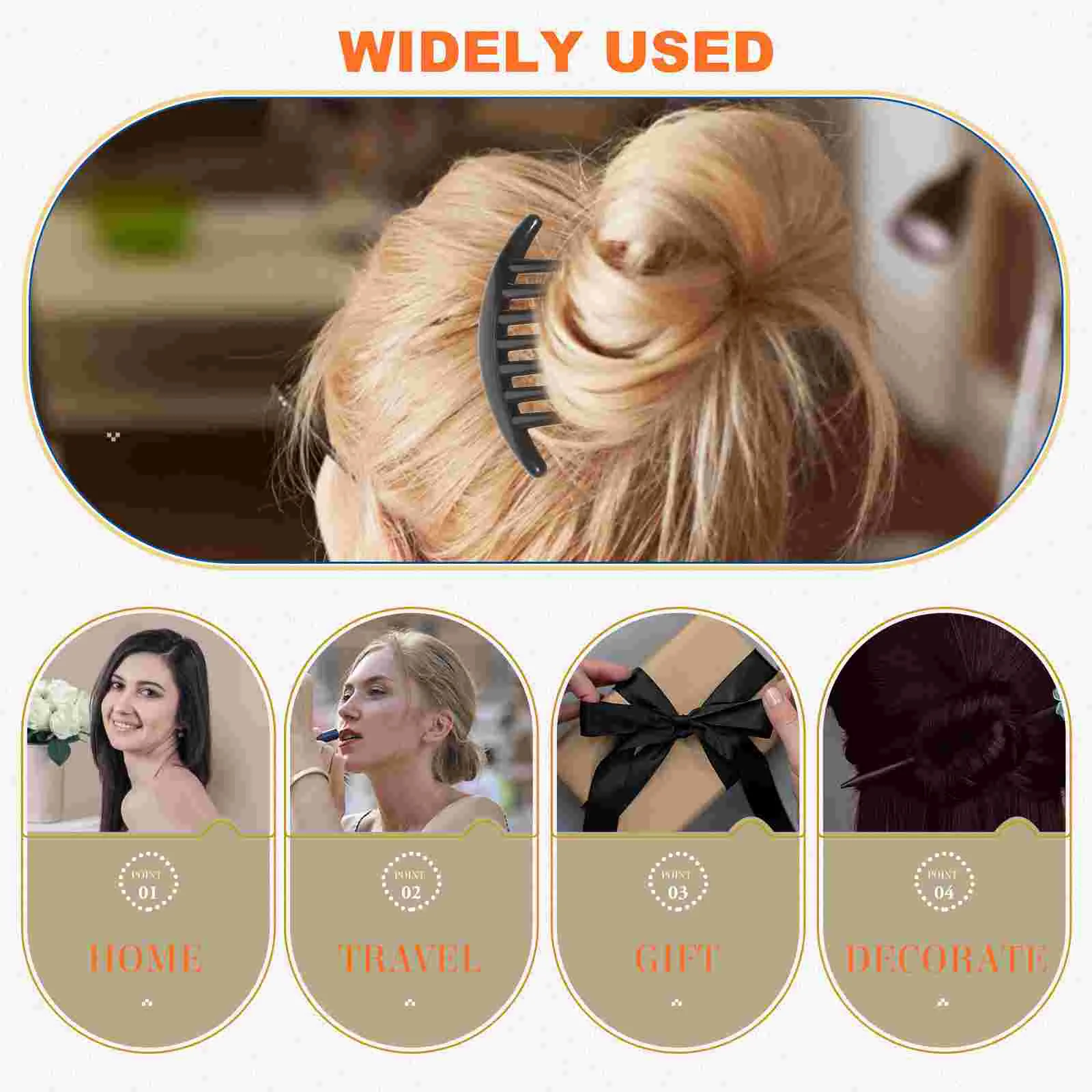 10PCS Hair Combs Acrylic Hair Side Combs 7-teethed Insert Combs for Women Lady Girls (Black and Coffe for Each 5pcs)