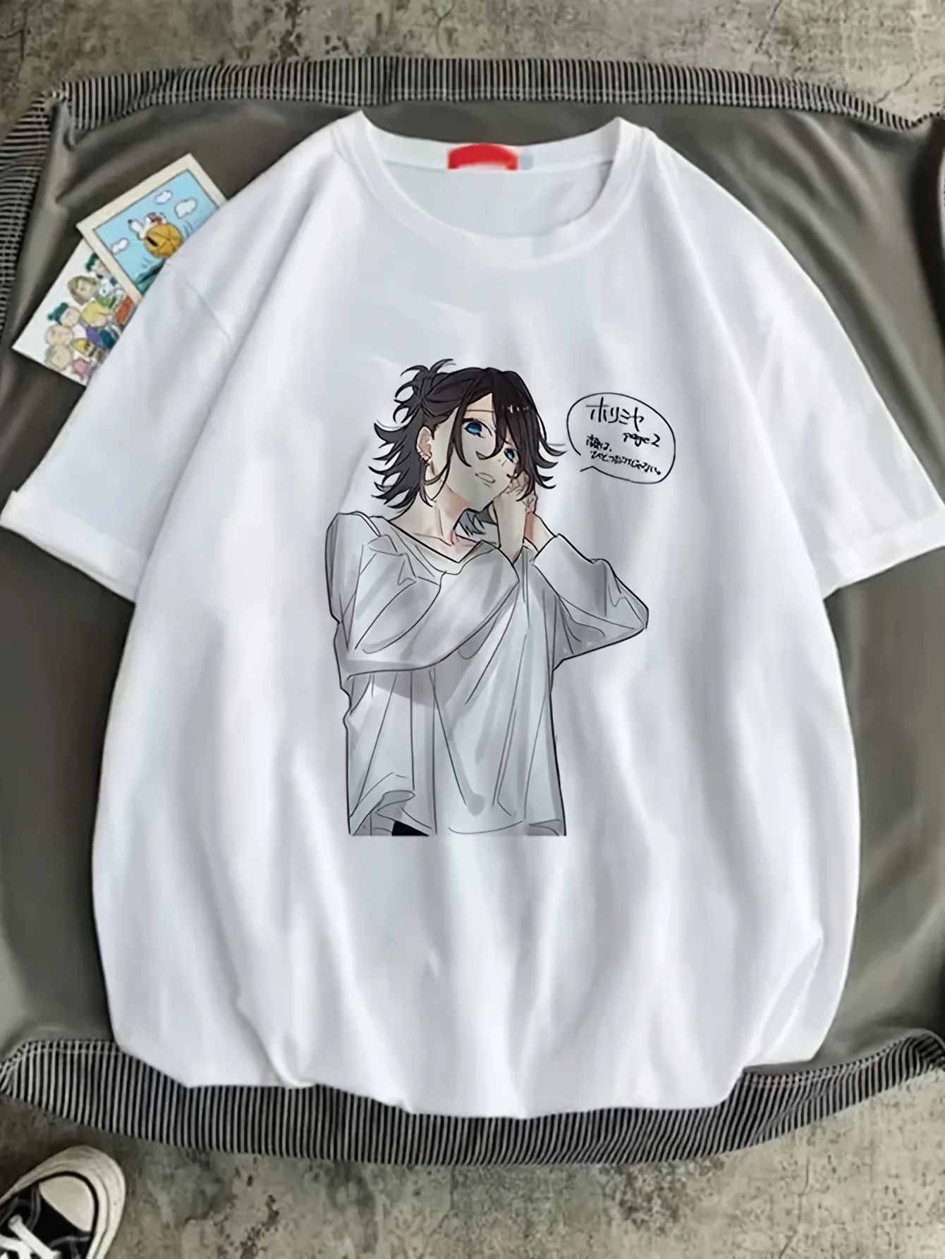 Летняя повседневная женская футболка Kawaii Horimiya Hori San Miyamura Kun, футболка с рисунком аниме, женская одежда Ulzzang Harajuku, футболка Летняя повседневная женская футболка Kawaii Horimiya Hori San Miyamura Kun, футболка с рисунком аниме, женская одежда Ulzzang Harajuku, футболка