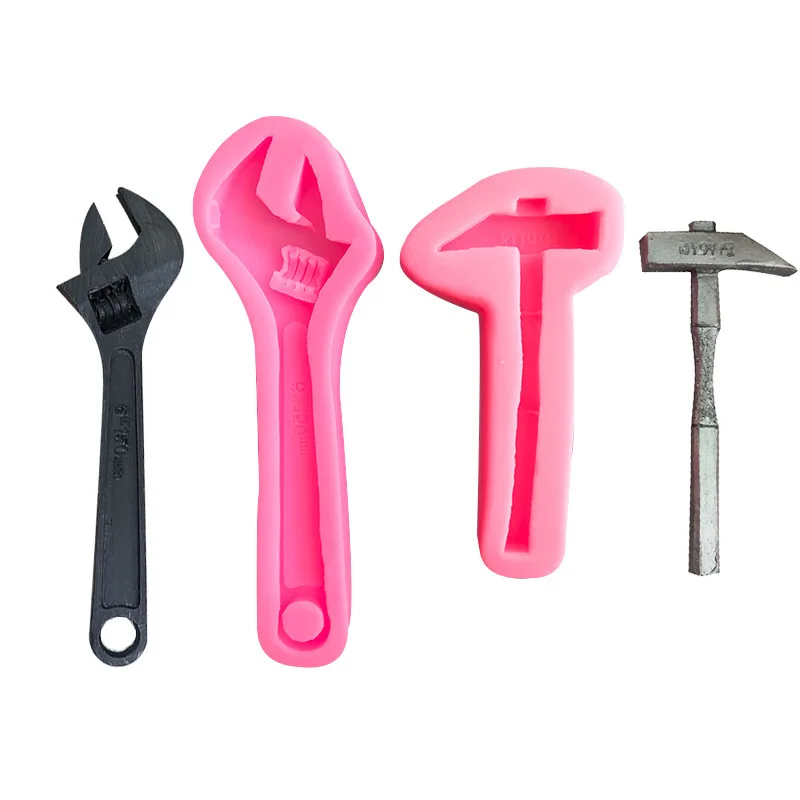 DIY Fondant Hardware Tool Wrench Hammer Shape Fondant Chocolate Cake Decorative Mold