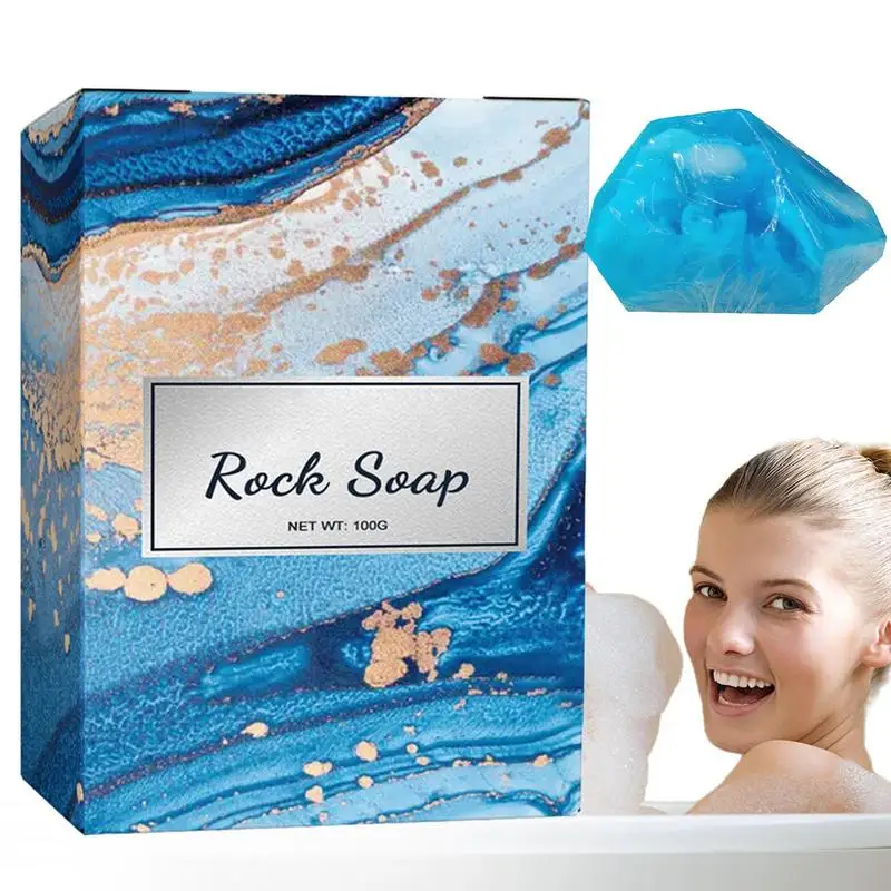 100g rock soapbar Body Whitening Soap Skin Bleaching Brighten Body Scrub Soap sea salt,lavender,rose,vanilla,peony,lily soap