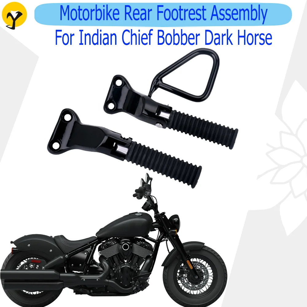 Motorcycle Footrest For Indian Chief Bobber Dark Horse 2022 2023 Rear Passenger Pegs Foot Support Bracket Exterior Accessories