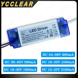 Driver LED 36W40W42W45W48W50W54W60W DC54-96V 36-65V 18-39V 18-30V 900mA 600mA trasformatore di illuminazione Alimentatore luce fai-da-te