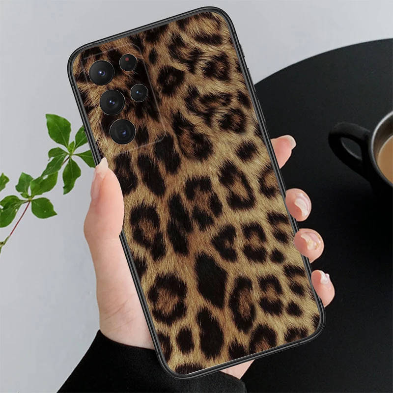 

Leopard Animal Print Funda Phone Case For Samsung Galaxy S25 S24 S23 S22 S21 Ultra S24 S23 S22 S21 S25 Plus S24 S20 FE